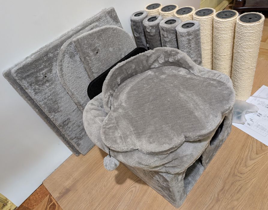 La Digue Iii Drapak Dla Kota Jasnoszary 49X49X163Cm - Uszkodzony DUŻY