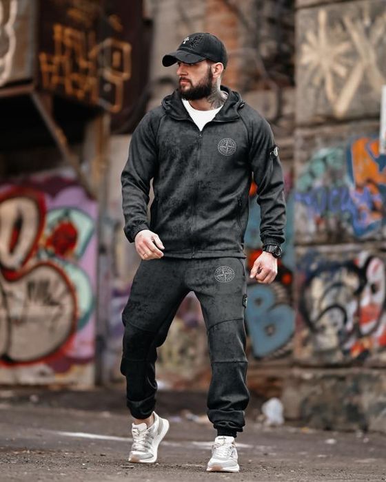 Костюм Спортивний Чоловічий Графітовий STONE ISLAND Diving! Костюм Спортивный Мужской Графит Stone Island! Размеры S-4XL!