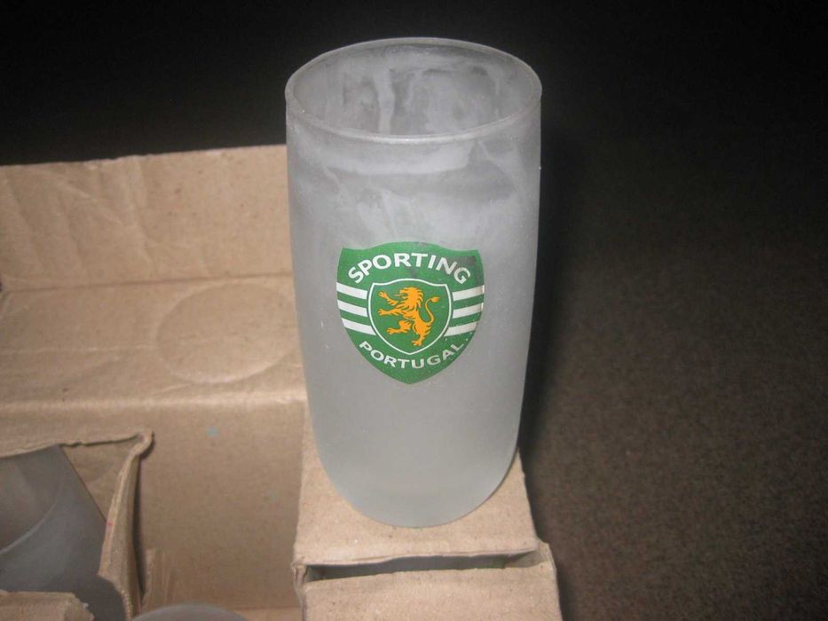 Caixa com 6 copos do Sporting/Oficiais/Embalados!