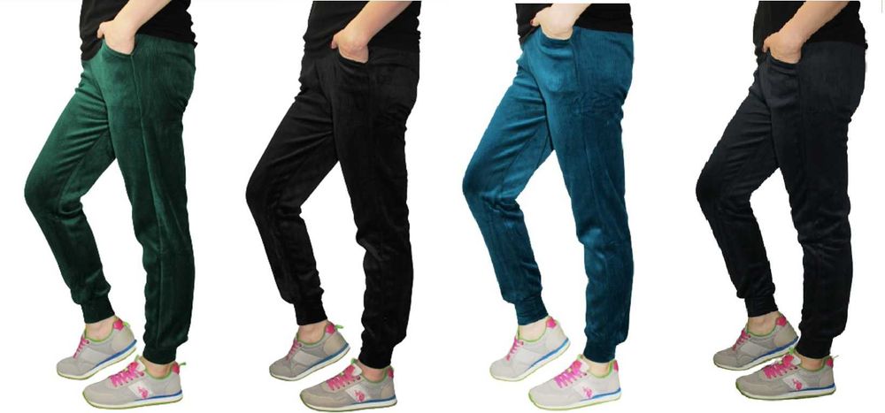 PRĄŻKOWANE spodnie dresowe Welurowe OCIEPLANE MIX rozmiarów i kolorów