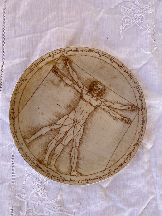 Prato grande Spal edicao limitada Vitruviano Leonardo Da Vinci