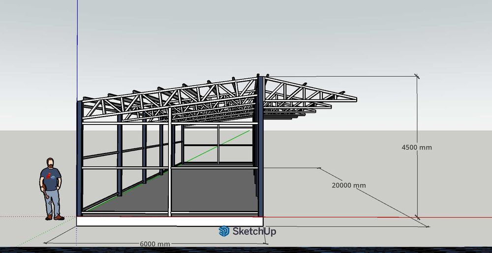 6x24m H3 - Konstrukcja stalowa / Budynek Gospodarczy / Garaż / Hala / Warsztat