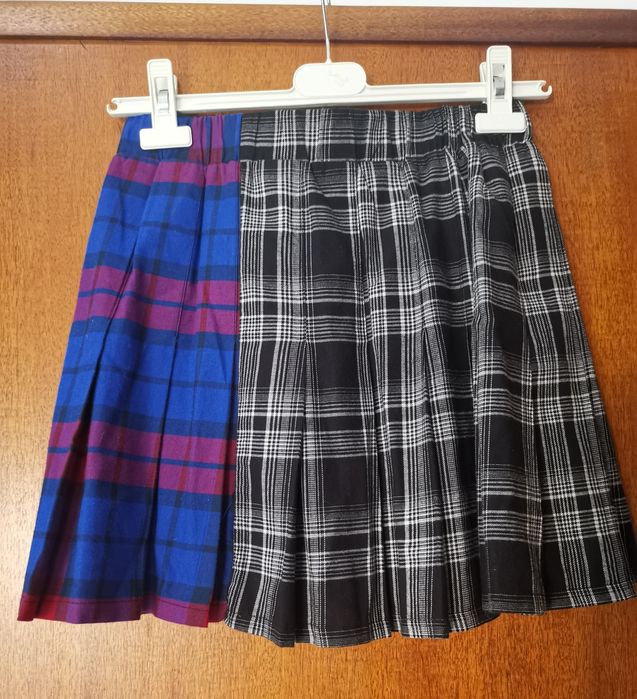 Saia plissada várias padrões