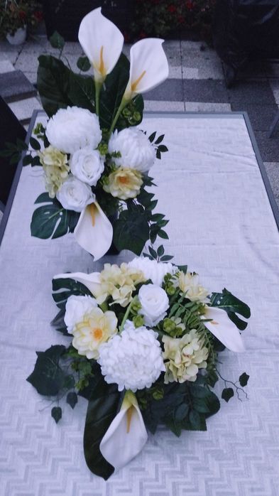 Komplet nagrobny chryzantema i kalia