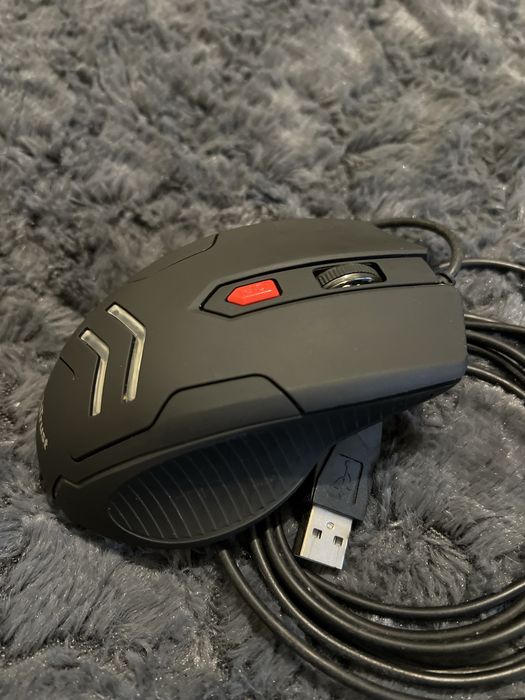 Rato Trust Preto e Vermelho para Computador