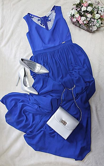 Długa sukienka na wesele studniówkę