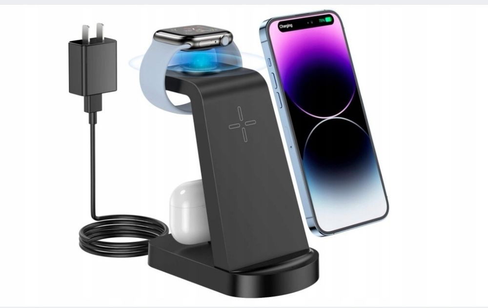 Ładowarka indukcyjna CKCN 3 w 1 G618 bezprzewodowa