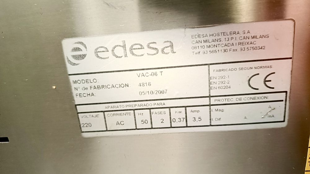 Zgrzewarka, pakowarka próżniowa EDESA, pompa BUSCH, 230 V