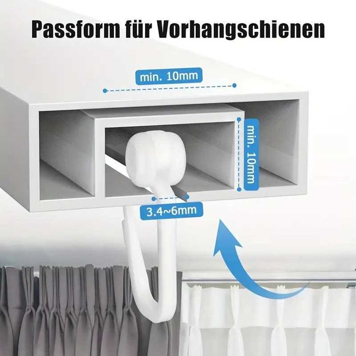 Крючки пластиковые для штор. Цена за комплект.