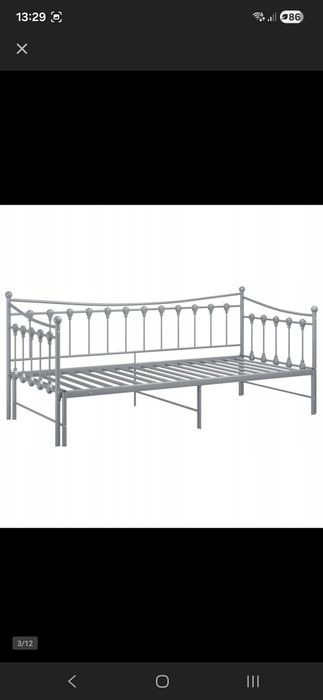 Łóżko metalowe rozkładane