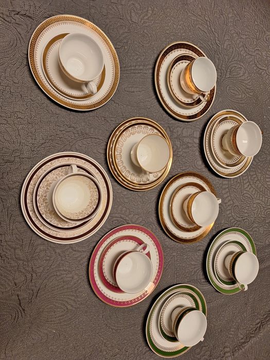 Zestaw trio śniadaniowe kahla weimar porcelana