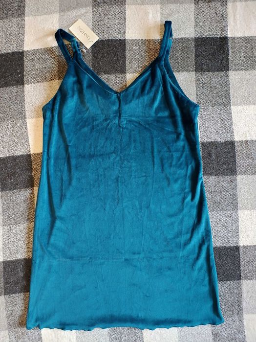 Велюровый домашний комплект 2в1 (Ночная рубашка + халат) Изумруд