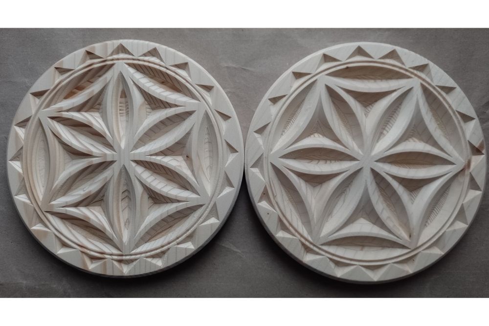2x Rozeta o średnicy 19cm. Drewniana rozeta.