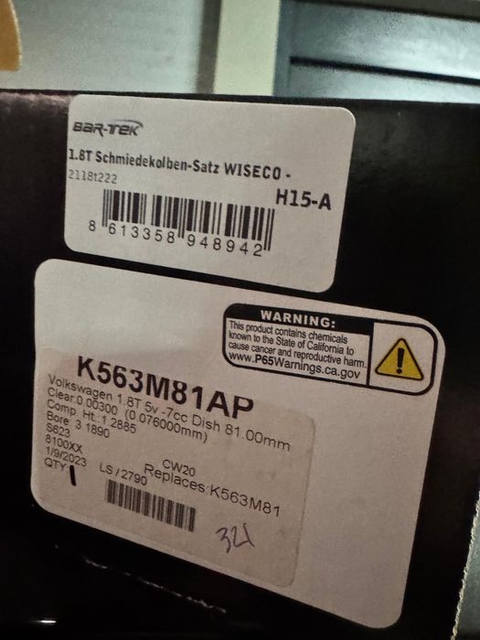 Pistoes 1.8T Wiseco