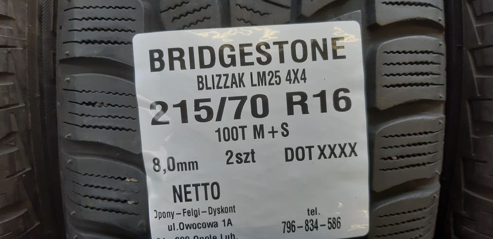 Opony Bridgestone 215 70 R16