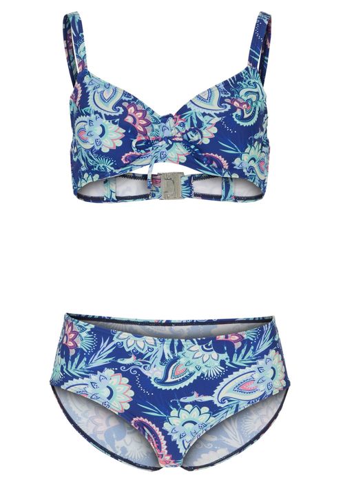 B.P.C. bikini typu minimizer granatowe w kolorowe wzory ^50(100D)