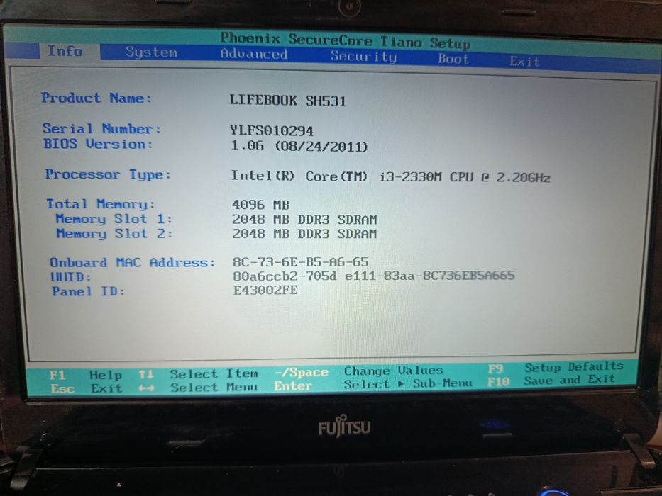 Fujitsu Lifebook SH531