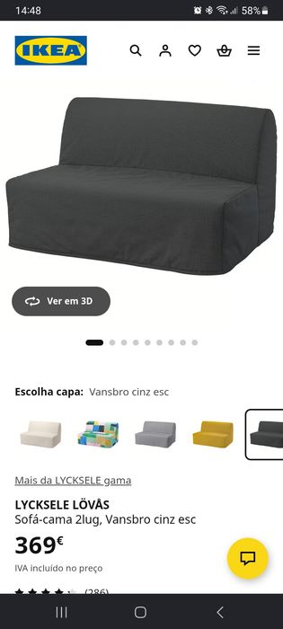 Sofá lycksele 2 lugares