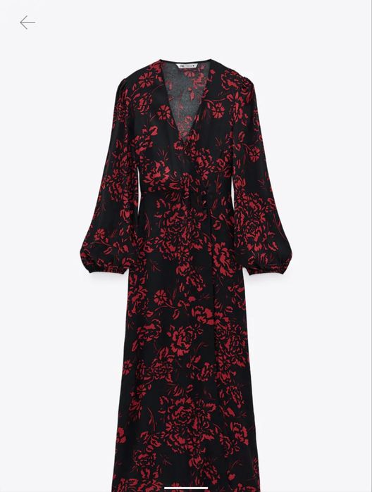 Максі сукня zara з довгим рукавом