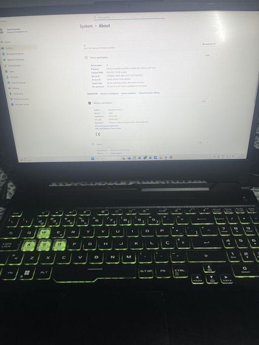 Asus TF15 Gaming I5 11n gen \ Rtx 3050