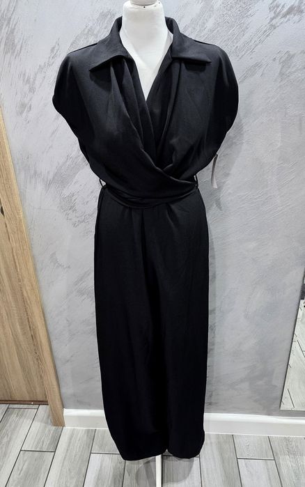 Elegancki kombinezon 36 38 czarny włoski szwedy