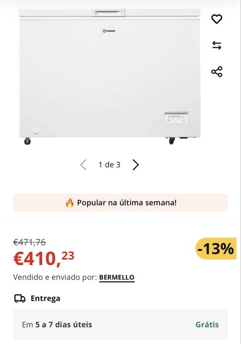 Arca Indesit NOVA embalada