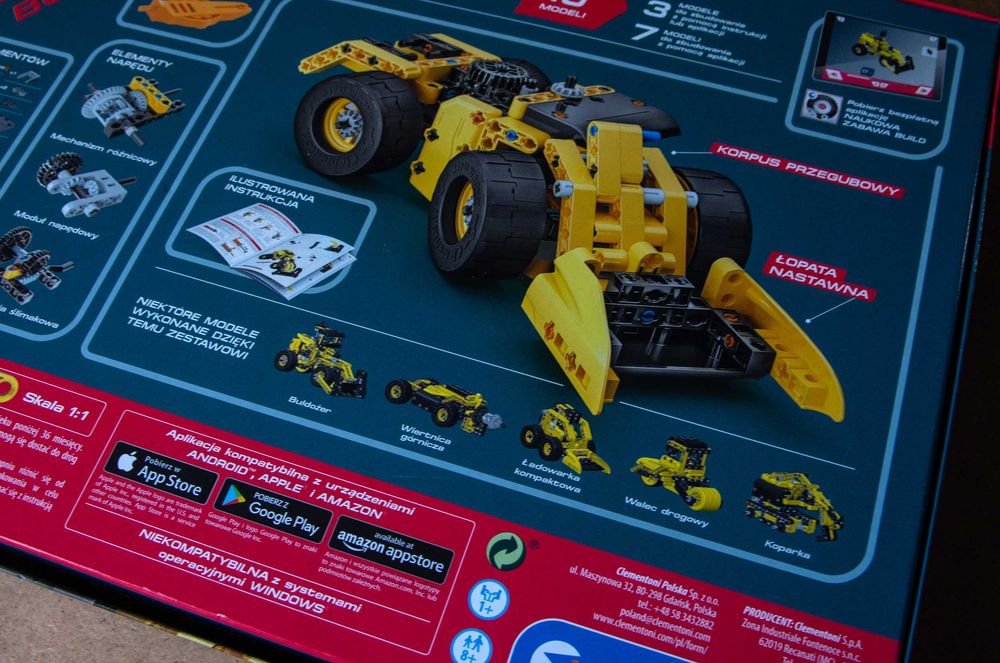 Klocki Clementoni - Buldożer / Laboratorium Mechaniki - nowe