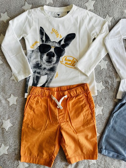Zestaw ubranek letnich dla chłopca 110 cm, H&M, Tom Tailor