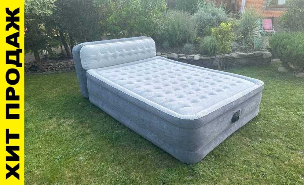 Надувная кровать двуспальная + насос‼️ Матрас Ліжко надувне з бильцем