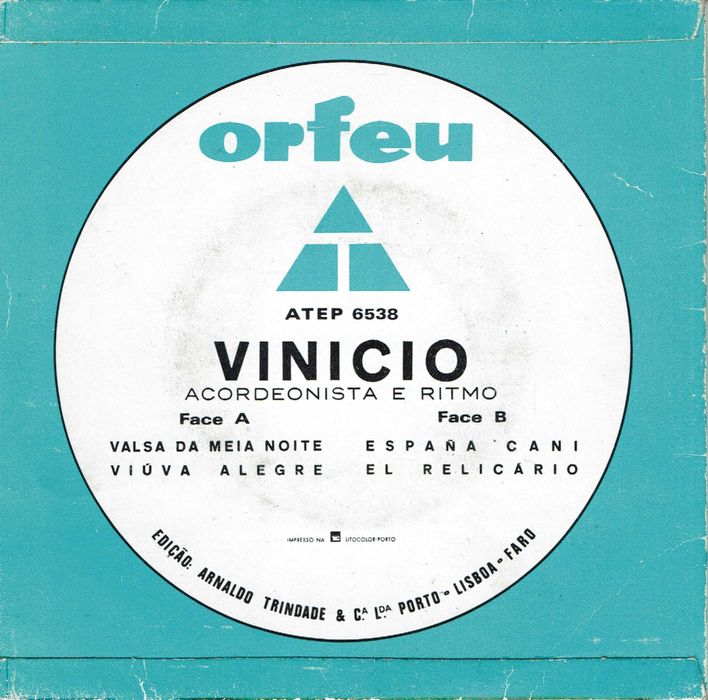 Vinicio e o seu conjunto– Valsa da meia noite + 3 -  Vinil 45 Rpm