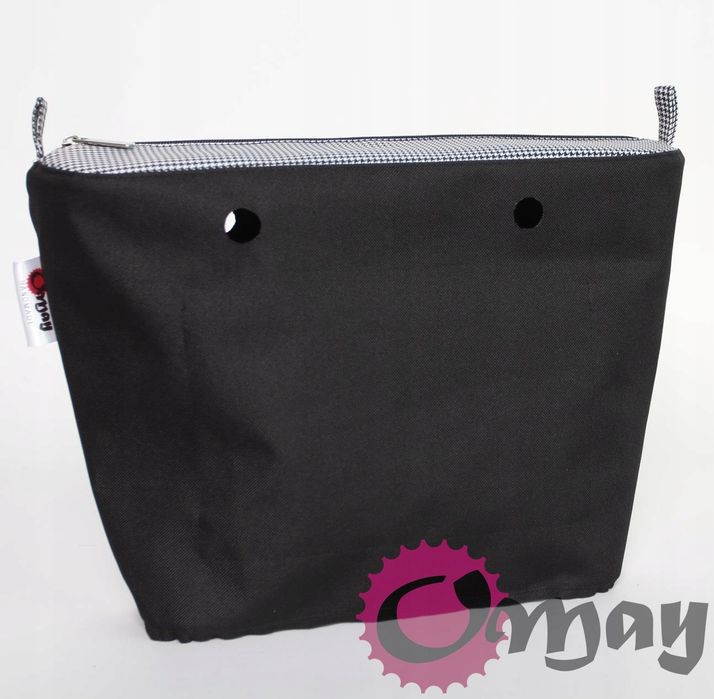 Czarny organizer do OBAG STANDARD pepitka czarno-biała wkład OMAY