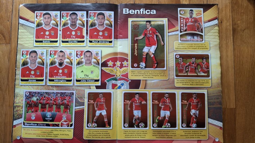 Caderneta Panini Futebol 2016-17 + Euro 2016 Portugal, Completa
