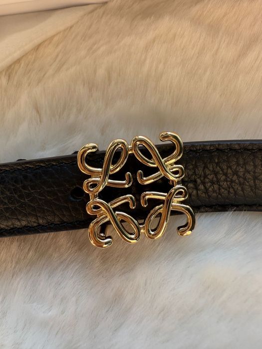 Pasek skórzany LOEWE czarny nowy