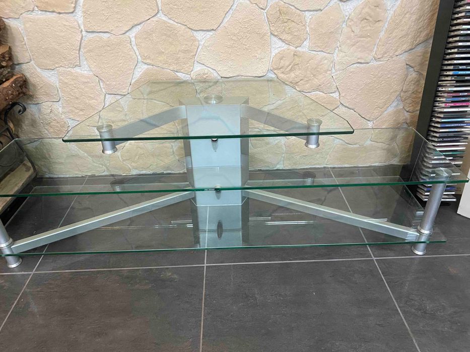 Stolik RTV szklany
