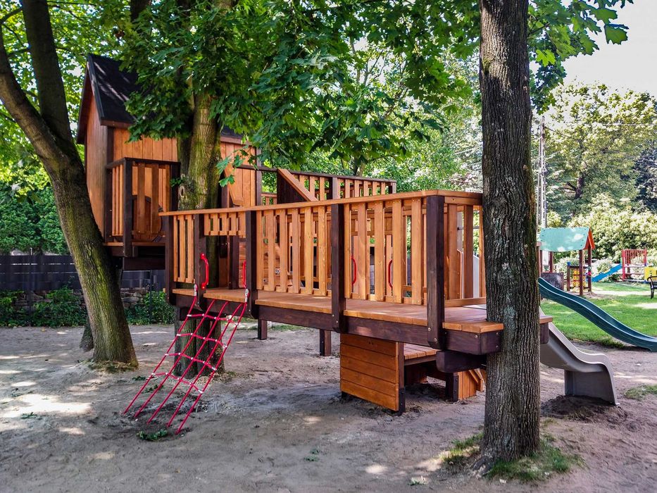Drewniany Domek na drzewie DND16! dla dzieci! plac zabaw
