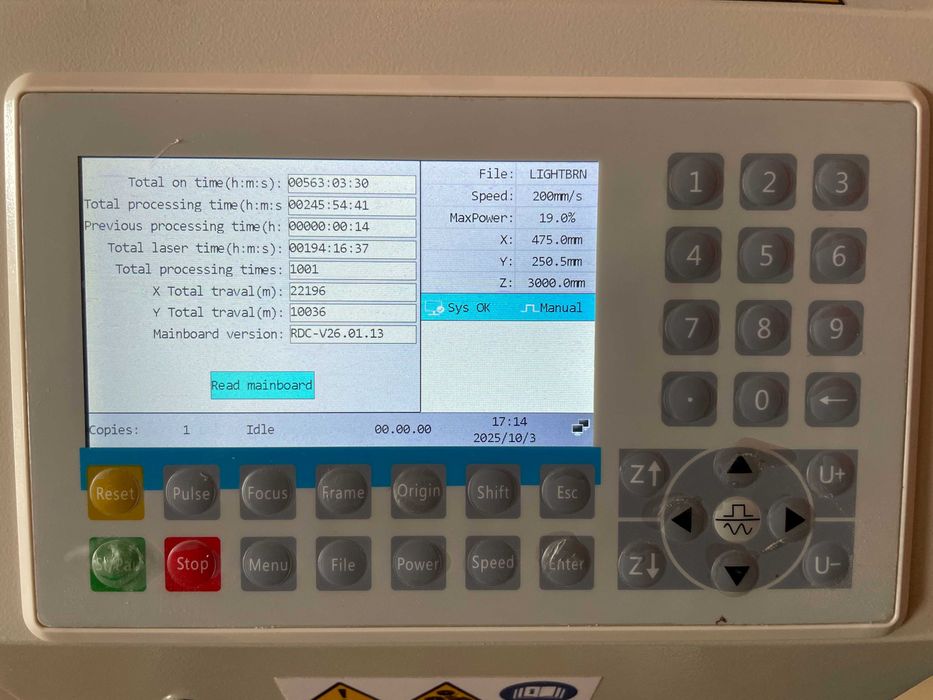 Ploter laserowy laser CO2 5070