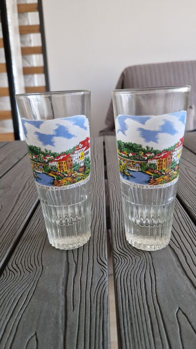 2 copos vintage recordação Termas de S. Pedro do Sul