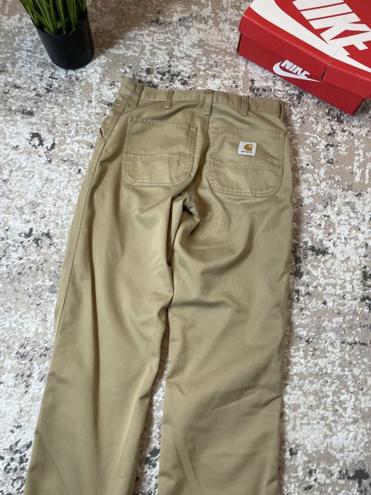 Spodnie materialowe cargo bezowe carhartt baggy vintage W28L32