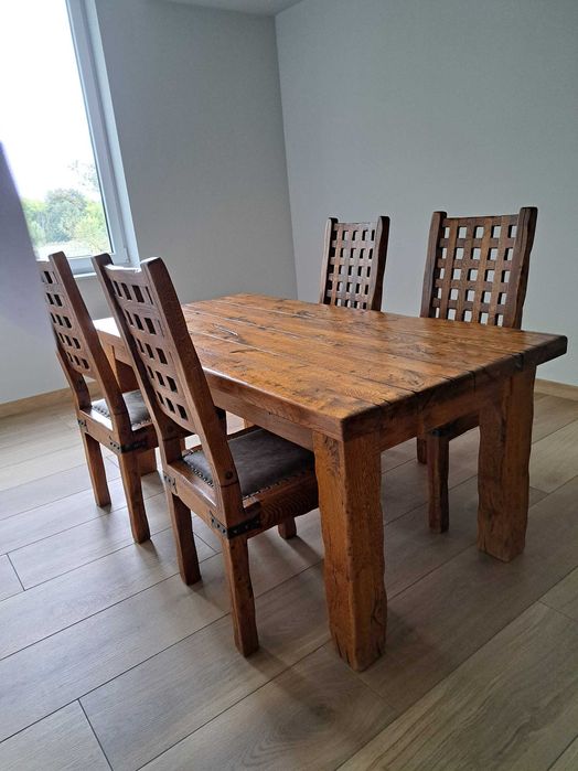 Ręcznie robiony stół dębowy CLASH