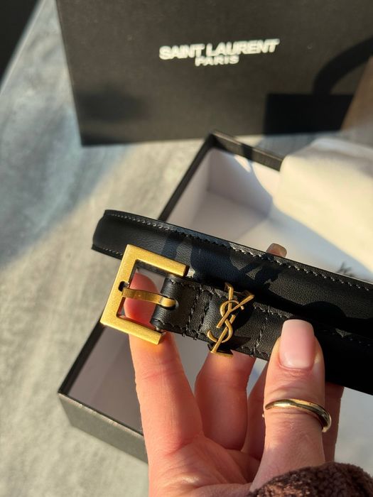 Ремінь шкіряний Yves Saint Laurent . Ремень YSL . У наявності!!