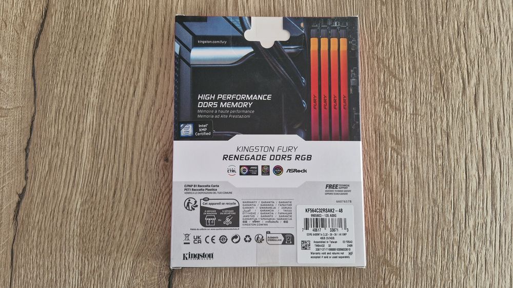 Pamięć Kingston Fury Renegade RGB DDR5 2x 24 GB 48GB 6400MHz CL32 NOWA