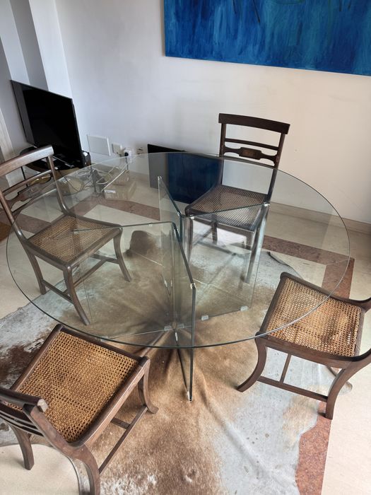 Mesa de jantar OBSIDY Área Store em vidro temperado – 150 cm