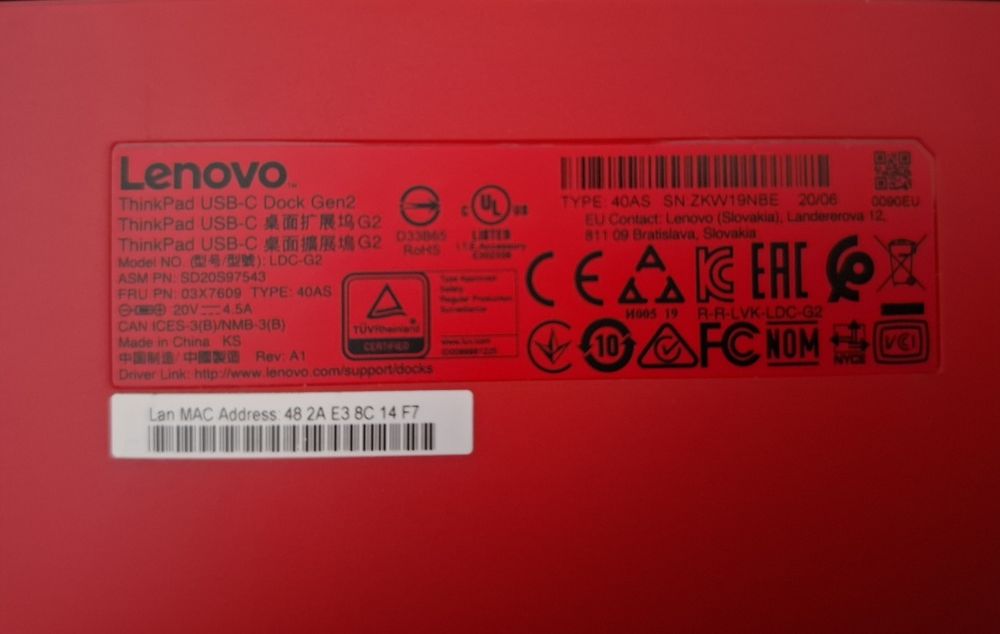 ThinkPad USB-C Dock Gen 2