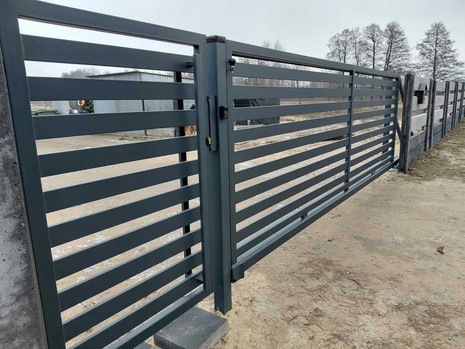 Schody balustrady bramy przesuwne brama płoty