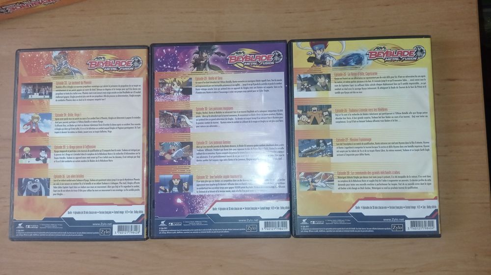 Conjunto 3 DVD Beyblade Metal Fusion