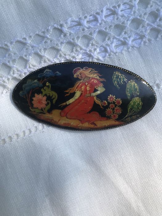 Палех брошка/колекції/антікварна творчість