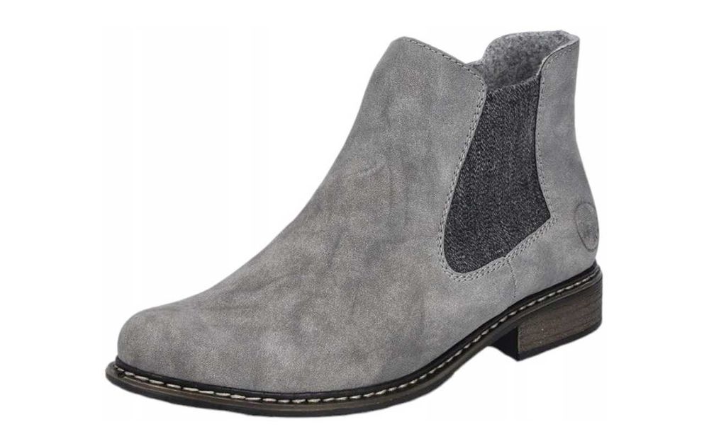 Damskie szare botki Rieker rozmiar 40 wkładka antystress 26cm kod 2290