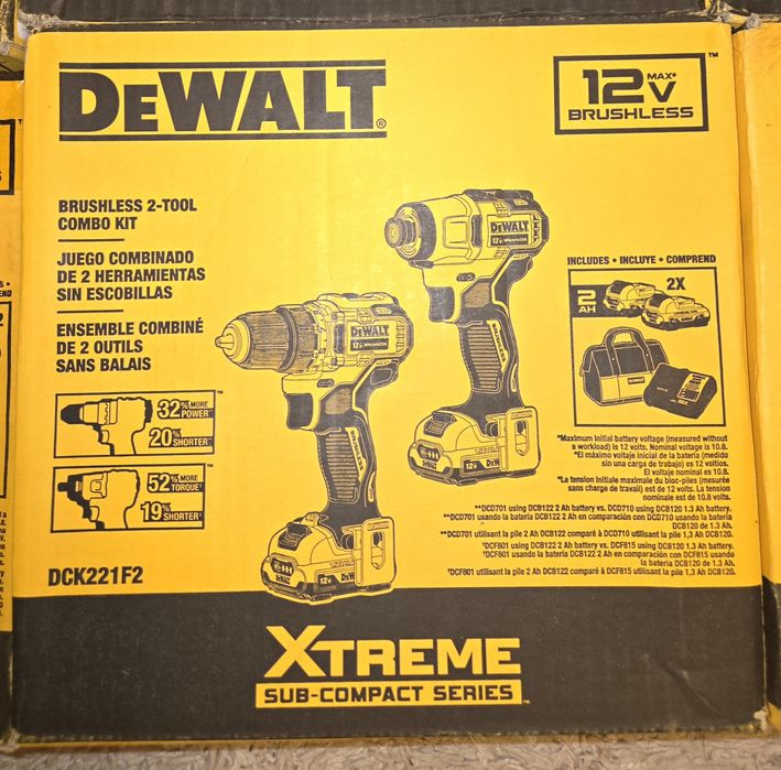 DeWALT DCH072 12V, DCK221 12V, DCD701 12V