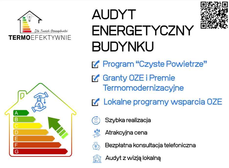 Audyty energetyczne Czyste Powietrze, Świadectwo energ., Termowizja ( Chrzanów Trzebinia Alwernia Libiąż Chełmek Jaworzno Żarki Zator Kwaczała )