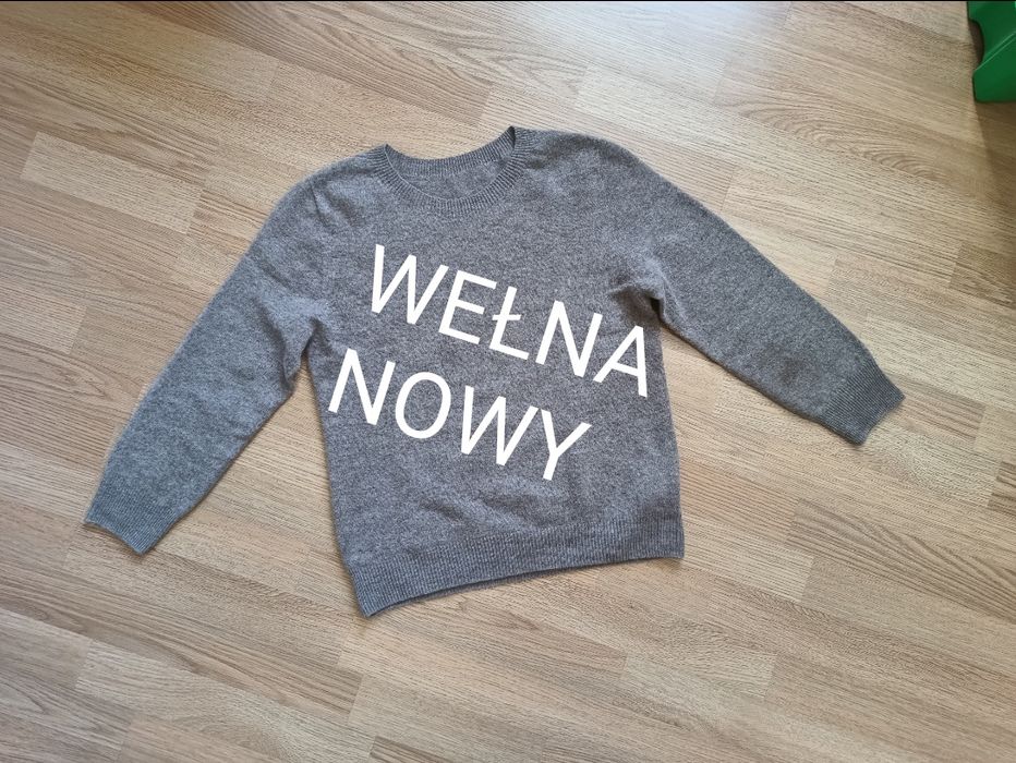 (r. M/L) wełniany sweterek z rękawem 3/4